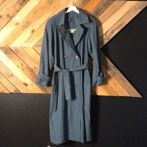 Vintage Smokey Blue Raincoat